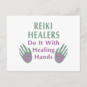 Postal Los curadores de Reiki lo hacen con las manos cura