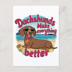 Postal Los Dachshunds Hacen Que Todo Sea Mejor