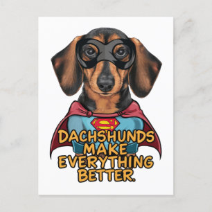 Postal Los Dachshunds Hacen Que Todo Sea Mejor