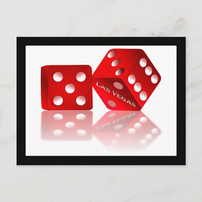 Postal Los dados de Las Vegas (Anverso)