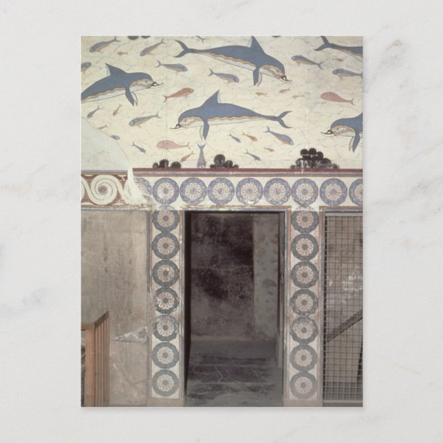 Postal Los delfines frescos en el baño de la Reina (Anverso)