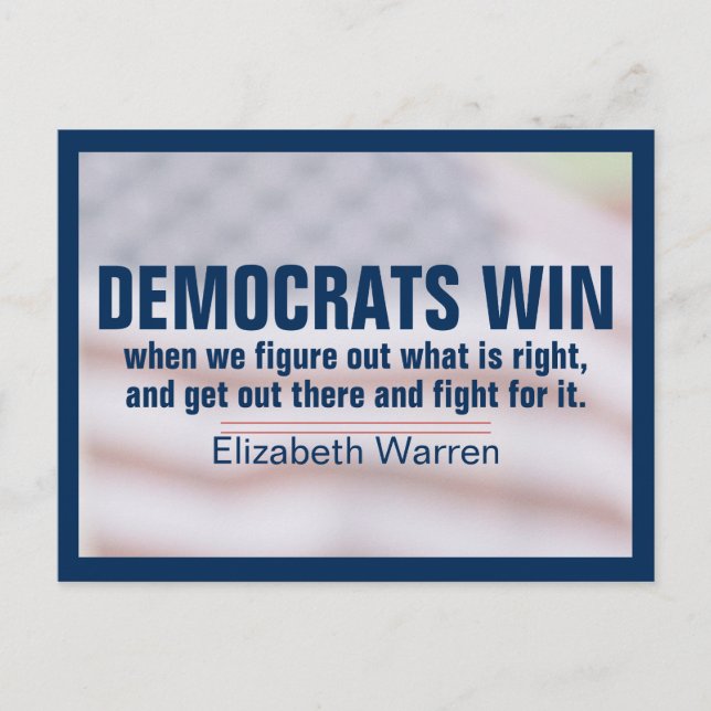 Postal Los demócratas se dan cuenta de lo que es la lucha (Anverso)