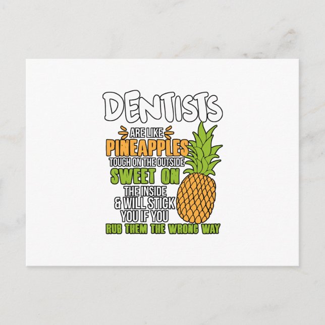 Postal Los Dentistas Son Como Las Piñas. (Anverso)