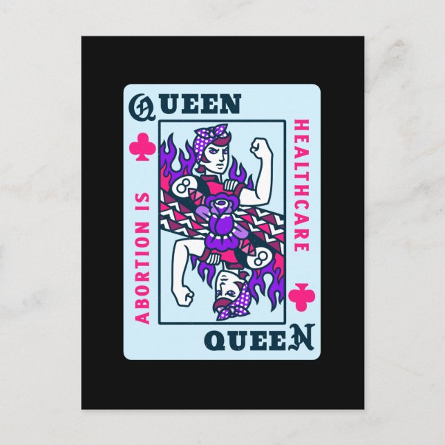 Postal los derechos de la mujer roe v wade el aborto es a (Anverso)