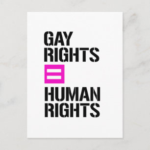 Postal Los Derechos Gay equivalen a Derechos Humanos