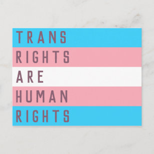 Postal Los derechos transgénero son la bandera transgéner