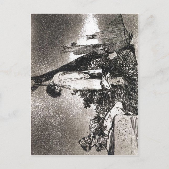 Postal Los desastres de la guerra, placa 36 Goya, funcion (Anverso)