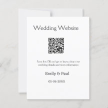 Los detalles del sitio web del boda scan QR añaden