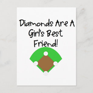 Postal ¡Los diamantes son un mejor amigo del Chica!