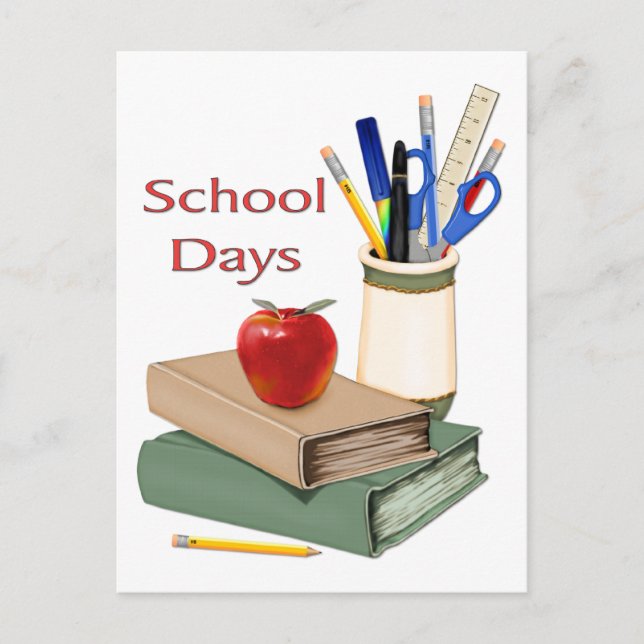 Postal Los días de colegio siguen con vida (Anverso)