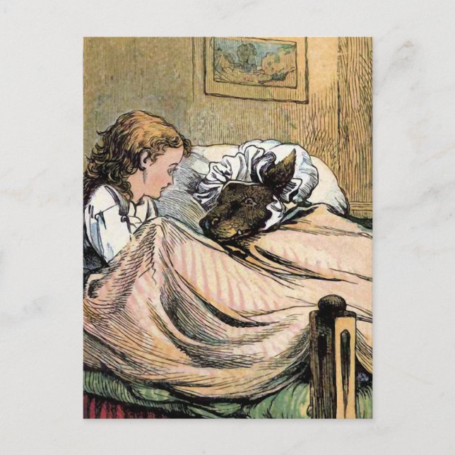 Postal Los dientes grandes de la abuela (Anverso)