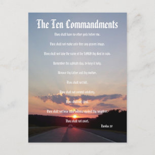 Postal Los Diez Mandamientos - La Postcarta #3 del atarde