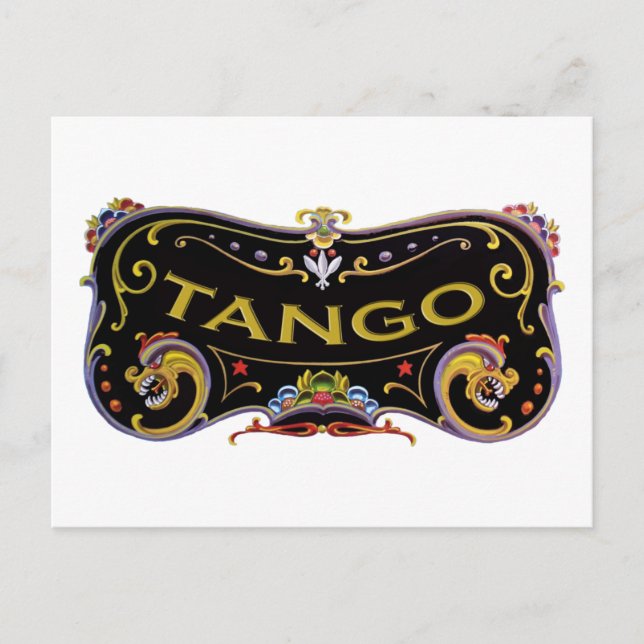 Postal ¡Los diseños geniales del tango! (Anverso)