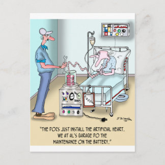 Postal Los doctores sólo instalan el corazón