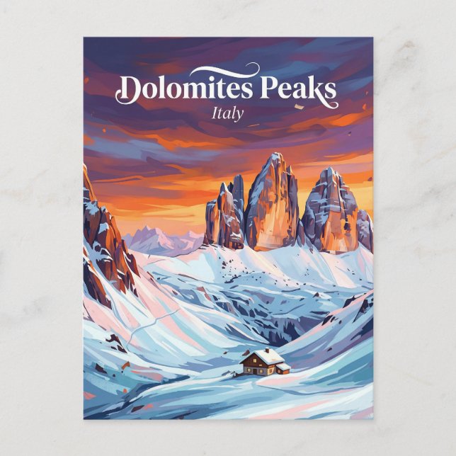 Postal Los Dolomitas Italia (Anverso)