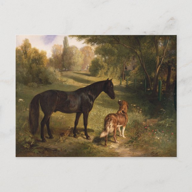 Postal Los dos amigos (Anverso)