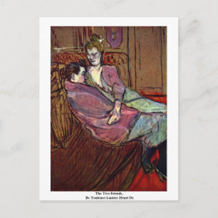 Postal Los Dos Amigos, De Toulouse-Lautrec Henri De