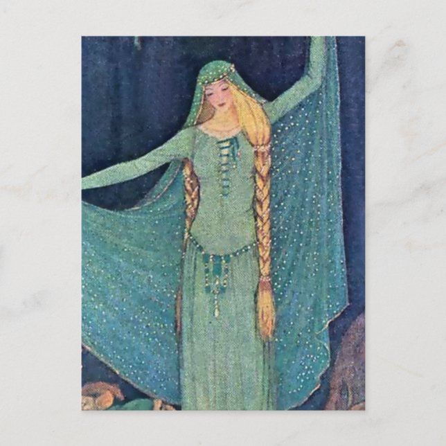 Postal "Los dos niños reyes" por Elenore Abbott (Anverso)