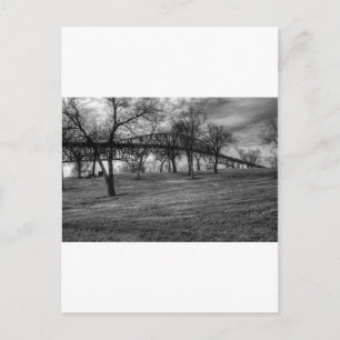 Postal Los E.E.U.U., puente en Port Arthur, TX. Blanco y