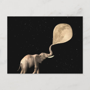 Postal Los elefantes hacen la luna llena