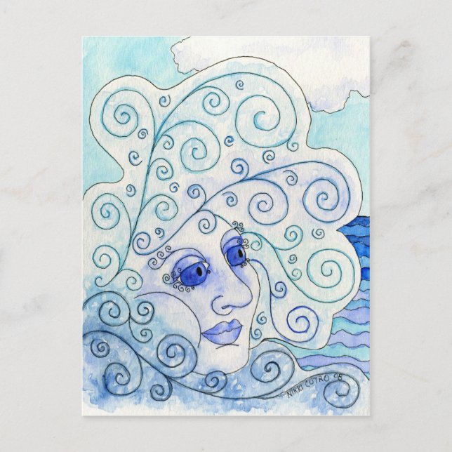 Postal Los elementos - Postcard acuático (Anverso)