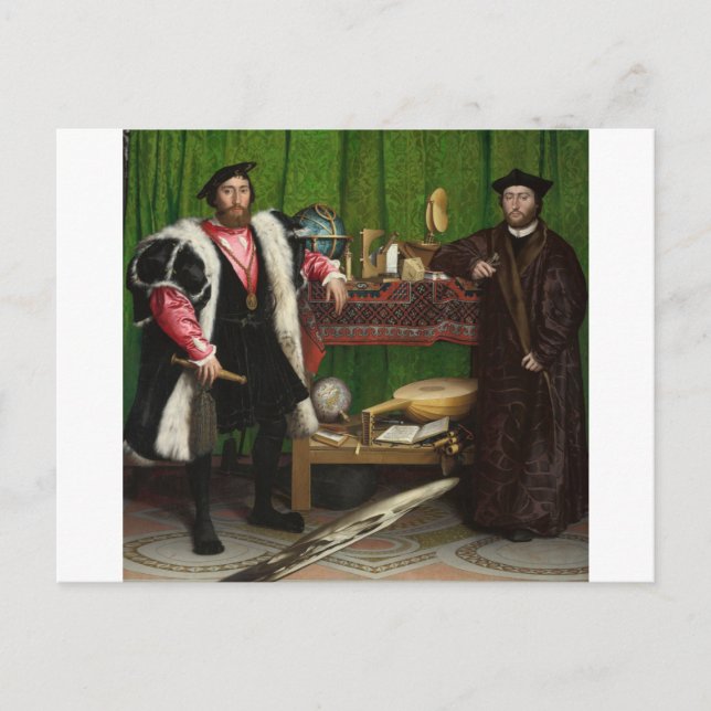 Postal Los Embajadores, Holbein el Joven (Anverso)