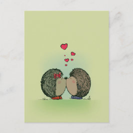 Postal Los erizos en el amor