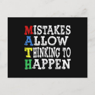 Postal Los Errores De Los Amantes De Las Matemáticas De L