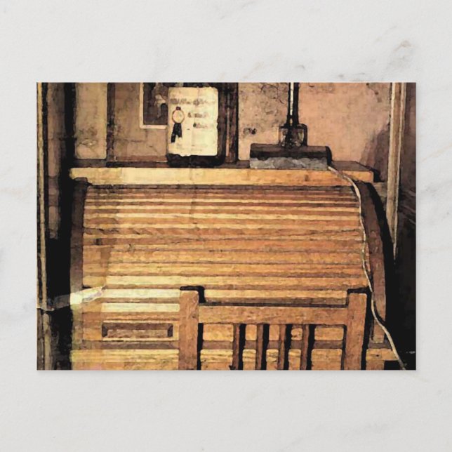 Postal Los escritores rodan la mesa principal (Anverso)