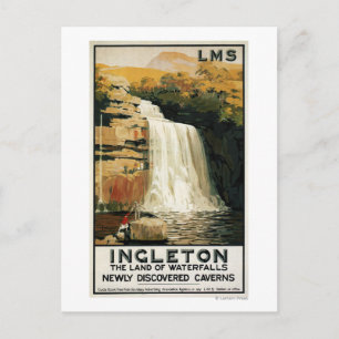 Postal Los espectadores trepan en el Poster de Waterfall 