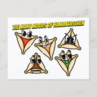 Postal Los estados de ánimo de Hamentashen