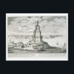 Postal Los faros de Alejandría, plato 9 de 'Entwurf ei<br><div class="desc">Imagen:94456 El faros de Alejandría,  plato 9 de 'Entwurf einer historischen Architektur',  grabado por Johann Adam Delsenbach (1687-1765) 1721 (grabado). Fischer von Erlach,  Johann Bernhard (1656-1723) (después). Colección Privada,  La Colección Stapleton. Arte,  Bella Artes.</div>