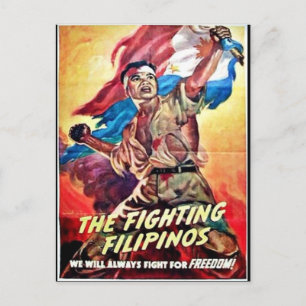 Postal Los filipinos en lucha
