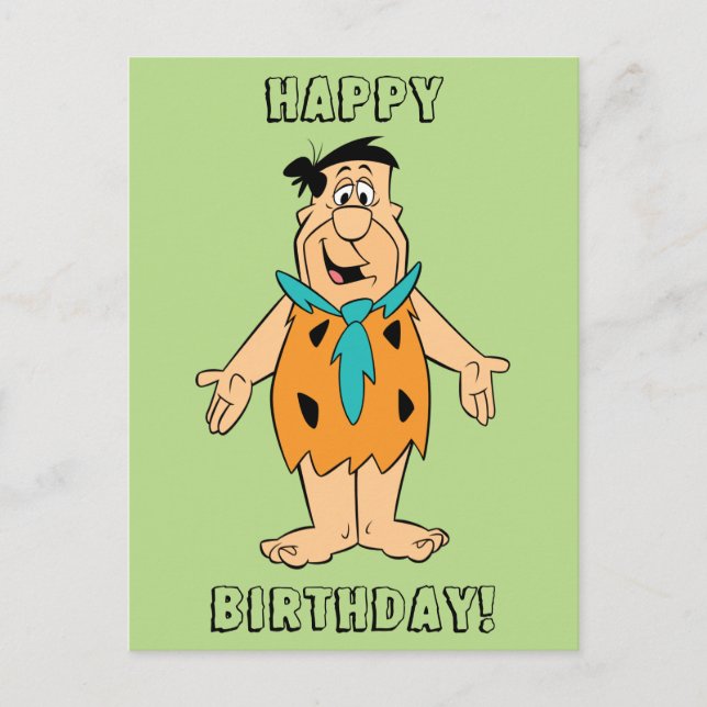 Postal Los Flintstones | Fred Flintstone (Anverso)