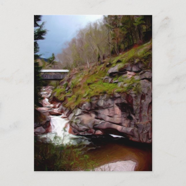 Postal Los Flumes, el Notch de Franconia, NH (Anverso)