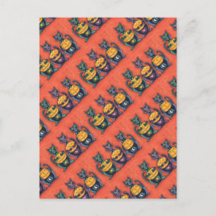 POSTAL LOS GATOS Y JACQUES NEGROS NO VEN FELINES MALOS Y 