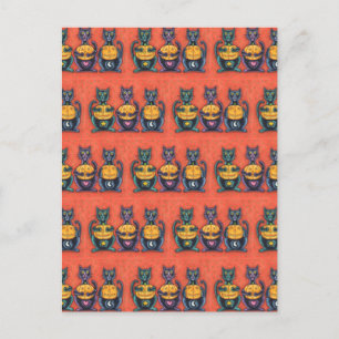 POSTAL LOS GATOS Y JACQUES NEGROS NO VEN FELINES MALOS Y 