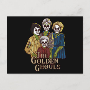Postal Los Ghouls Dorados Divertidos Horrores de Hallowee