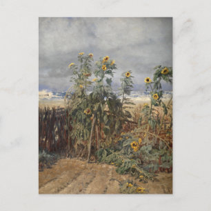 Postal Los girasoles en la playa   Thorvald Niss