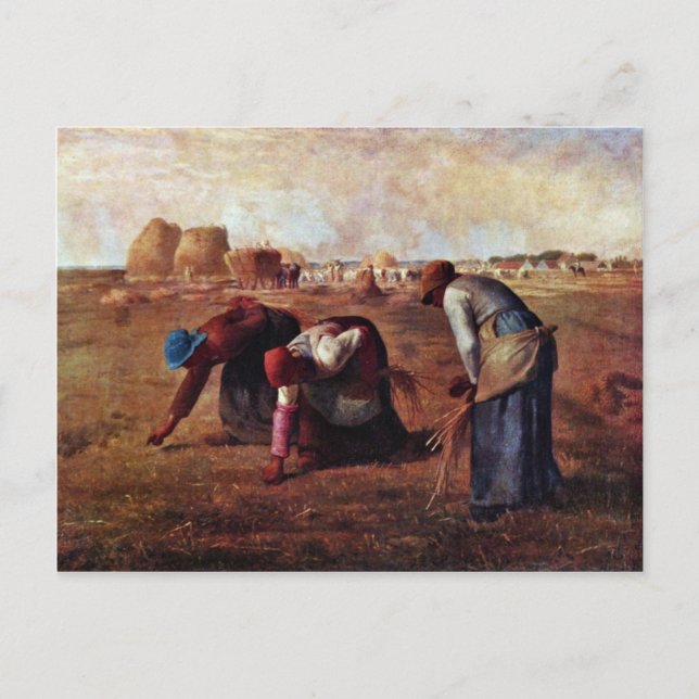 Postal Los Gleaners By Millet (Mejor Calidad) (Anverso)