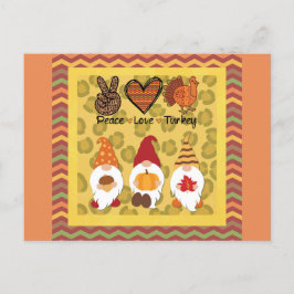 Postal Los gnomes de Acción de Gracias, la paz en Turquía