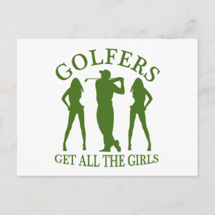 Postal Los Golfistas Obtienen Todos Los Chicas
