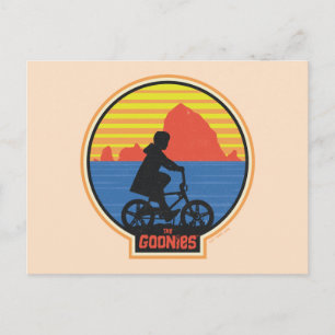 Postal Los Goonies Retro Mikey Montando Bicicleta Gráfico