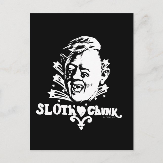 Postal Los Goonies "Tronco del H Sloth" (Anverso)