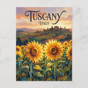 Postal Los Grandes Campos de Girasoles Italia