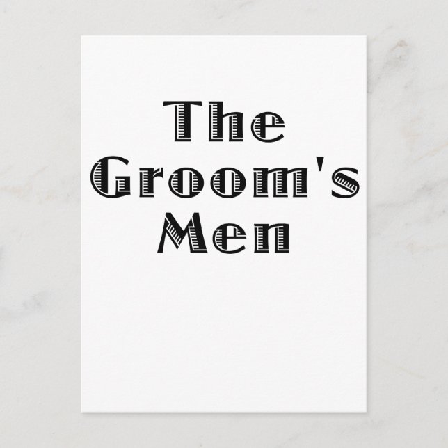 Postal Los Groomsmen (Anverso)