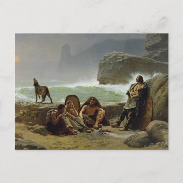 Postal Los Guardias Costeros Gaules, 1888 (Anverso)