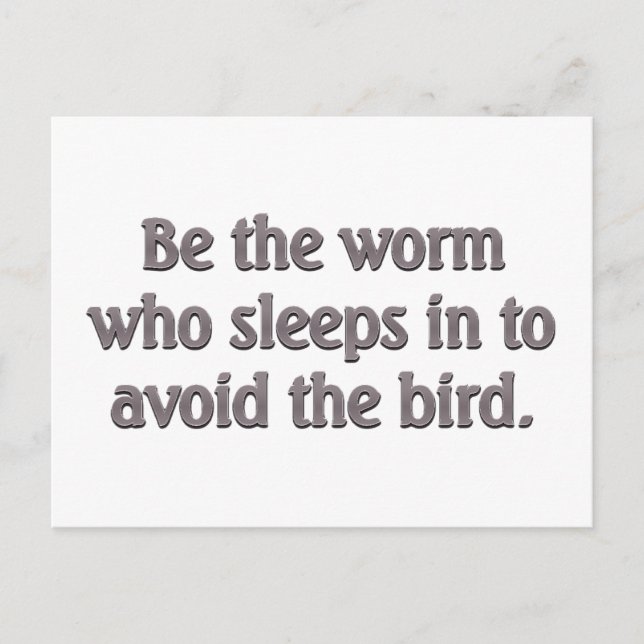 Postal Los gusanos tienen la peor suerte (Anverso)