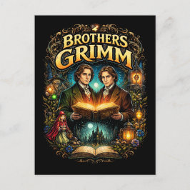 Postal Los hermanos Grimm