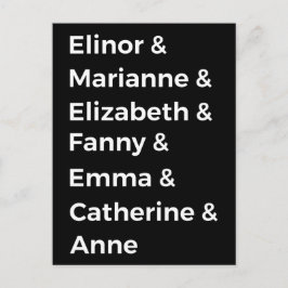 Postal Los héroes de Jane Austen I